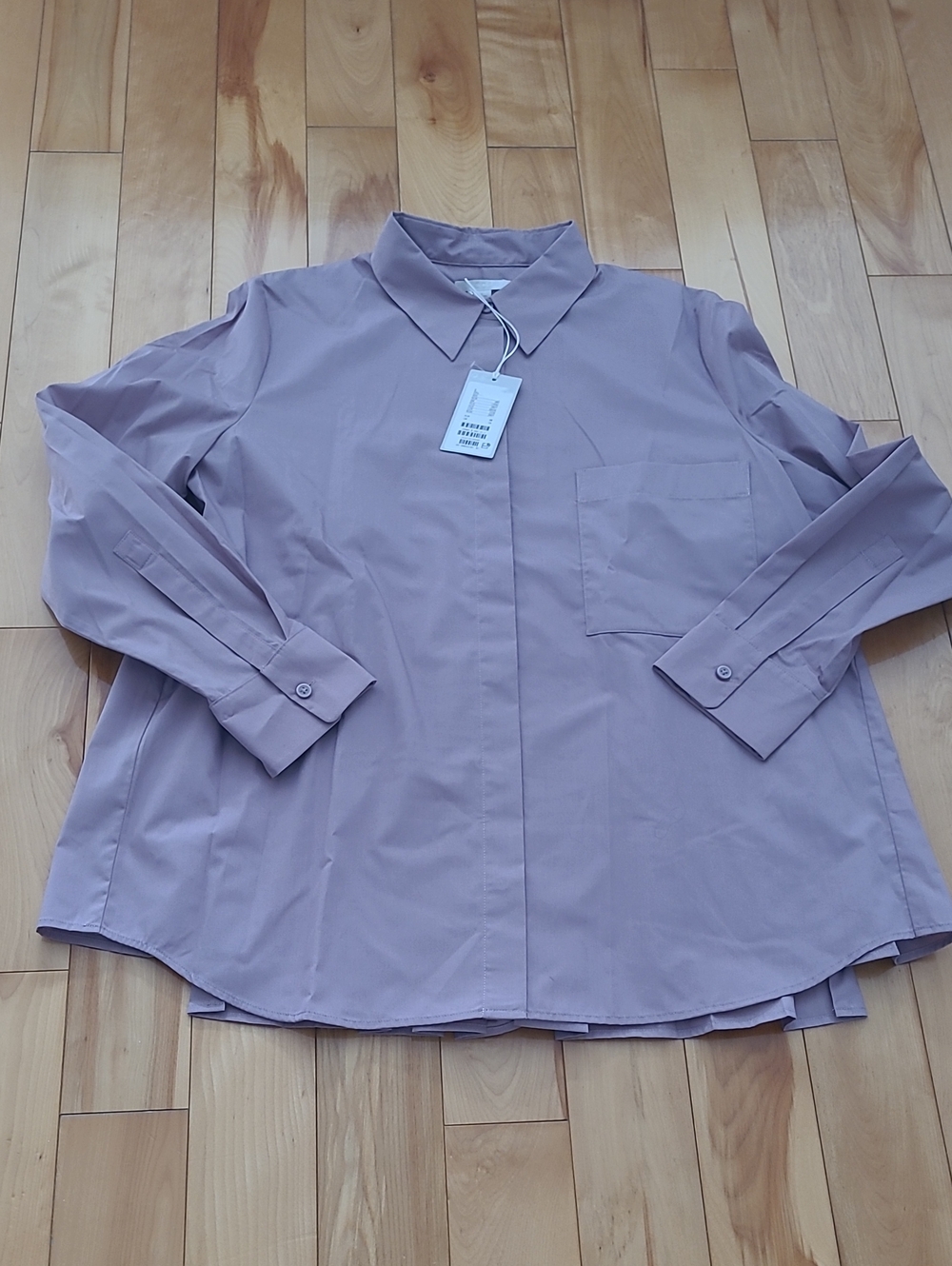 COS Dusty Mauve Relaxed Button-Front Shirt
